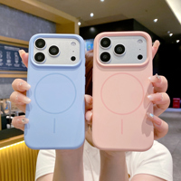 Étui de téléphone de luxe en silicone liquide de haute qualité N52 à forte attraction magnétique, antichoc, 2,0 mm, pour 17 16 15 Pro Max
