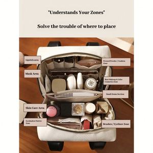 Bolsa de Maquillaje Tejida de Alta Gama, Nueva, Portátil, de Gran Capacidad, con Compartimentos, para Viajes - Product Image 2