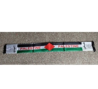 Écharpe de drapeau de pays de Palestine de sport de matériel de satin de polyester Offre Spéciale de haute qualité avec des glands pour des activités sportives