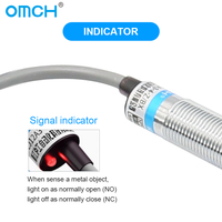 Détecteur de proximité inductif métallique non encastré OMCH M8 série LJ, distance de détection 2 mm, NPN PNP NO NC 220V 12W IP65