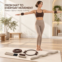 Kit complet de Pilates avec bandes de résistance, blocs de yoga, rouleaux en mousse pour l'entraînement à domicile