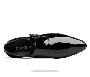 Chaussures en cuir pour hommes, finition brillante, style professionnel, décontractées et tendance, respirantes, antidérapantes, à enfiler – Collection Automne 2025 – Meilleures ventes - Product Image 2