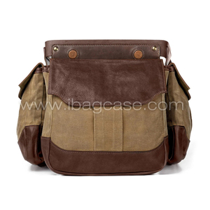 허리 벨트와 사용자 정의 가죽 왁스 캔버스 유산 조류 사냥 가방 - Product Image 6