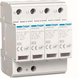 SPB440D Personalizable con Hagers SPD 4P T2 TNS/TT 40kA - Product Image 1