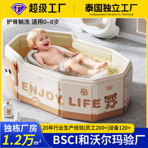 Bañera Plegable de Plástico para Bebés y Niños Pequeños, Diseño de Oso, Marca Lan Hua, Modelo Enjoy Life - Product Image 5