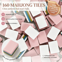 Juego de Fichas de Mahjong Americanas Modernas de Lujo, Acrílicas, Personalizadas, para Viajes, Entretenimiento en el Hogar, Duraderas, Ecológicas y Plegables, Venta al Por Mayor