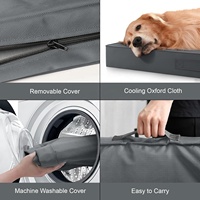 Lit orthopédique pour chien imperméable en tissu Oxford 1680D, matelas pour animaux de compagnie en mousse alvéolée, lavable, toutes saisons, fabrication sur mesure, vente en gros