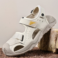 Sandales de sport en cuir véritable confortables et respirantes, nouveau style d'été, service de personnalisation du logo, fournitures d'usine