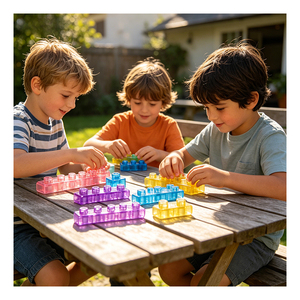 Cubos de Rompecabezas Preescolares, Kit de Construcción Suave y Colorido, Juguete de Descubrimiento Flexible para Actividades Manuales, Aprendizaje Independiente en Silencio - Product Image 5