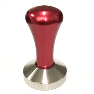 51mm 53mm 58mm Espresso Coffee Tamper Pressing Beans Tool with aluminium flat base and customized colors designs handle