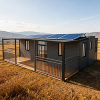 Casa Contenedor Expandible con Energía Solar, 30 pies/40 pies, Casa Prefabricada, 3 Dormitorios, Villa Modular de Lujo, Lista para Habitar, Envío Rápido con Certificación CE