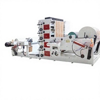 Machine d'impression flexographique pour gobelets en papier ZBRY-850-1200, 3 couleurs, 120 m/min, pour boîtes alimentaires et sacs en papier