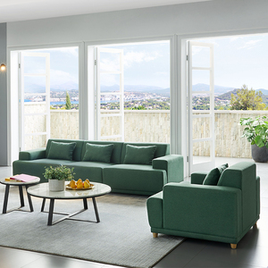 ชุดโซฟาแบบวิลล่า1 + 2 + 3ที่นั่งไม้เนื้อแข็งชุดเฟอร์นิเจอร์โซฟาเรียบง่ายหรูหราหรูหราในห้องนั่งเล่น - Product Image 5