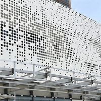 Panneau de façade en aluminium pour matériaux de construction, découpe perforée sur mesure, design moderne 3D, mur-rideau architectural extérieur