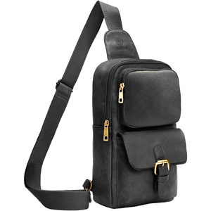 Vintage <b>Sling</b> Messenger <b>Bag</b> Small with Zipper and Buckle Closure <b>for</b> Daily Use and <b>Travel</b> - Product Image 1
