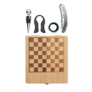 Jeu d'échecs en bois de chêne, merchandising personnalisé - Product Image 4