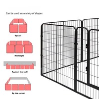 Enclos pliable simple et écologique pour chien, en métal tubulaire carré thermolaqué, combinaison libre, pour intérieur