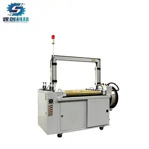 Automatic Carton Box Strapping Machine With Live Roller Table