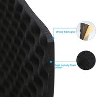ZhenFornos Tapis insonorisant moderne en mousse ondulée auto-adhésif, absorption acoustique thermorésistante NRC 1.1 pour capot et aile de voiture 19.7x118