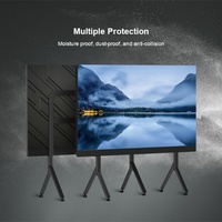 Layar LCD 4K 115 Inci Bebas Kedip, Panggilan Video Nirkabel, Layar Terpisah, Tahan Gores, untuk Ruang Kuliah Edukasi, Tangguh dan Handal