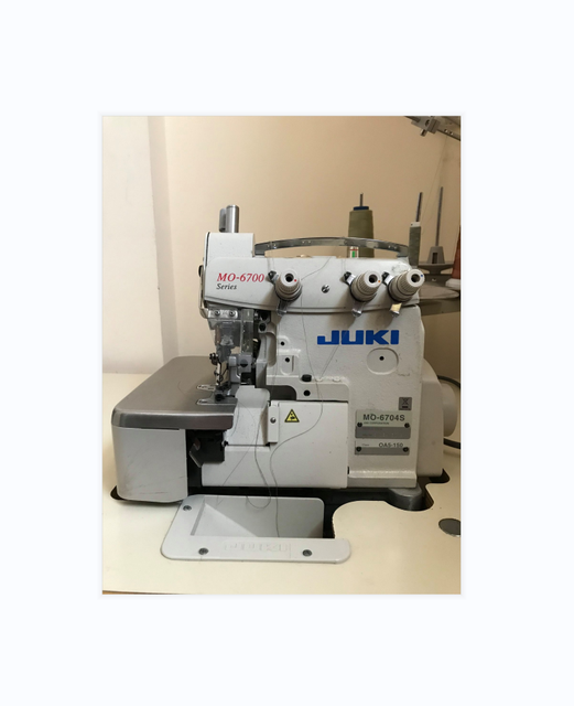 Used JUKIs 6704 3 Thread 1 Needle Overlock Serge Machine Overlock Stitch Industrial Sewing Machine