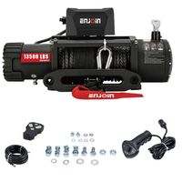 Treuil de récupération électrique ENJOIN WD02-13500Lbs 12V 4.5kW avec câble en acier pour véhicules tout-terrain, bateaux et automobiles, hauteur de levage 26m