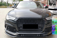 Kit de carrocería estilo RS6 para Audi A6 S6 C7 C7.5 2012-2018, cubierta de parachoques delantero con parrilla de malla negra brillante, compatible con vehículos estadounidenses.