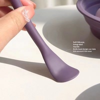 Pinceau de maquillage spécial double tête en silicone pour masque et applicateur de boue, outil de nettoyage et de raclage pour le visage, idéal pour le spa et les salons de beauté