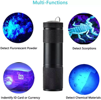 Lampe torche UV portable Helius Mini 9 LED, détecteur de billets multifonction en aluminium, lanterne UV 395nm