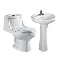 Ensemble WC et lavabo moderne en céramique pour salle de bain