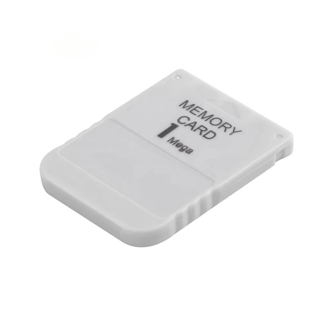 PS1 Memory Card 1 Mega Memory Card for  PS1 PSX Game Useful Practical Affordable White 1M