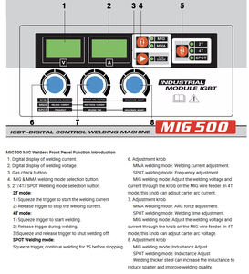 Mesin Las MIG Industri Berat 500A New Source Factory dengan Pengumpan Kawat untuk Konstruksi (0.8mm) - Product Image 3
