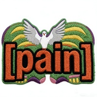 Patch brodé personnalisé de dessin animé, thermocollant, avec logo mignon, pour chapeaux, vestes, sacs à dos, vêtements DIY