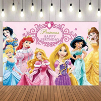 Princesses anniversaire toile de fond conte de fées château filles princesse fête décorations fond toile de fond
