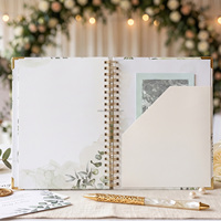 Carnet de planification de mariage à spirale couverture rigide, motif floral eucalyptus, organisateur de mariage, journal pour la mariée, cadeau de fiançailles et de mariage