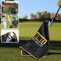 Diseño de fábrica Toallas de golf a rayas verdes Toalla de golf de microfibra Logotipo Imán de toalla de golf personalizado