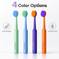 Brosse à dents à tête large en gros OEM & ODM à poils souples pour soins dentaires manuels, nettoyage en profondeur pour adultes, dents de sagesse et outil de nettoyage pour appareils dentaires