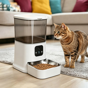 PortaAutomatic Pet Feeder Alimentador Automático Pet Feeder With <b>Camera</b> <b>WiFi</b> Connection <b>Smart</b> Feeding Machine - Product Image 1