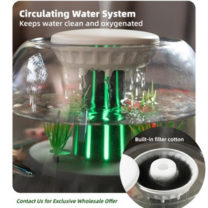 2026 New Arrivals Aquarium Aroma <b>Diffuser</b> 350ml USB Raindrop Live Fish Aquarium <b>Essential</b> <b>Oil</b> <b>Diffuser</b> with Night Light Bedroom - Product Image 3