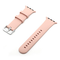Bracelet de montre en silicone étanche avec boucle carrée en diamant, compatible avec Apple Watch Band Ultra 9\8\7\6\5\4 SE Sport