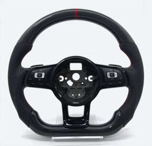 Volante de Fibra de Carbono Modificado para VW CC Golf 6 7 Sagitar Magotan Passat gti GTD GTS GTE GLI <span class=keywords><strong>Polo</strong></span> R-<span class=keywords><strong>Line</strong></span> Jetta - Product Image 4