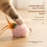 Jouet pour chat en peluche en forme de kaki avec plume pour mordre, chasser et jouer en interactivité