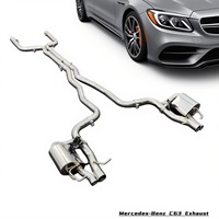 DZ Hochleistungs-Edelstahl für Heckabgasanlage mit Elektronischem Ventil für Mercedes C63 AMG W204 6.2L Tuning-Auspuff