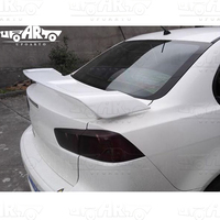 Aileron arrière de coffre en plastique ABS aspect fibre de carbone style usine Haosheng pour Mitsubishi Lancer EX 2008-2015