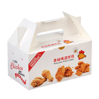 Boîte en papier personnalisée pour frites, poulet rôti, KFC, restauration rapide, vente en gros