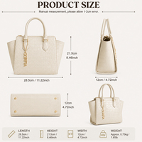 Sac fourre-tout en cuir PU imprimé crocodile de luxe personnalisable OEM/ODM, nouveau design minimaliste, grande capacité, sacs à bandoulière pour femmes