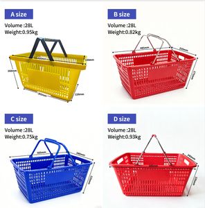 28L Décoration Bureau Rack De Stockage Mini Supermarché Panier À Main Panier À Provisions pour Les Magasins De Détail - Product Image 6