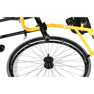 Fauteuil roulant de basketball professionnel, cadre jaune, léger, pour terrains extérieurs - Product Image 5