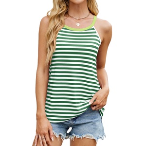 JAC22 L2421 Camiseta de Tirantes a Rayas con Contraste para Mujer - Product Image 2