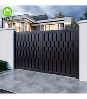 Portail battant 3D en alliage d'aluminium thermolaqué à double battant pour entrée principale de villa